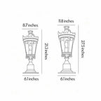 Outdoor Driveway Pillar Lights European Crown Waterproof Light
