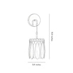 Wall Mount Pendant Light Modern Luxury Crystal Bedside Light