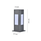 Square Path Lights Industrial Black Garden Outdoor Waterproof Lamp