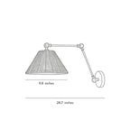 Black Swing Arm Wall Sconce Vintage Wabi-Sabi Wall Light