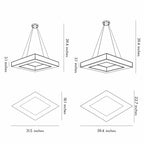 Modern Black Chandeliers Creative LED Multi-diamond Ceiling Light