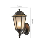 Outdoor Light Wall Mount Small Hexagonal Vintage LED Light