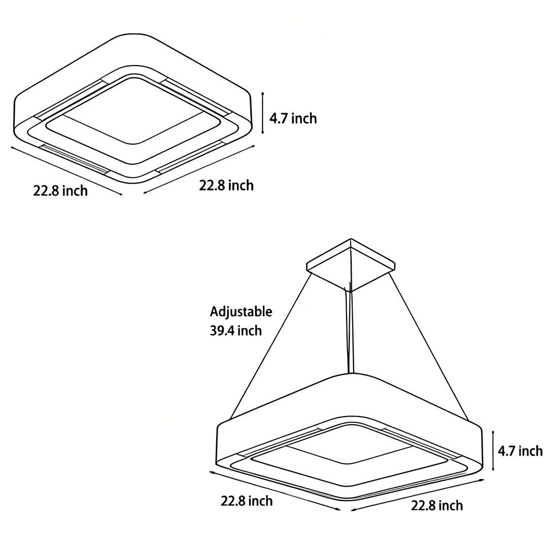 Low Profile Bladeless Ceiling Fan with Light Inverter LED Light