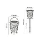【4 PCS】Hanging Landscape Lights Solar Flame Outdoor Decoration Light