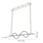 Simple Long Waves Lines 3 Step Dimming Modern Dining Room Chandeliers