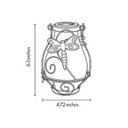 【4 PCS】Gray Outdoor Light Pendant Hanging Flame-Inspired Insect Light