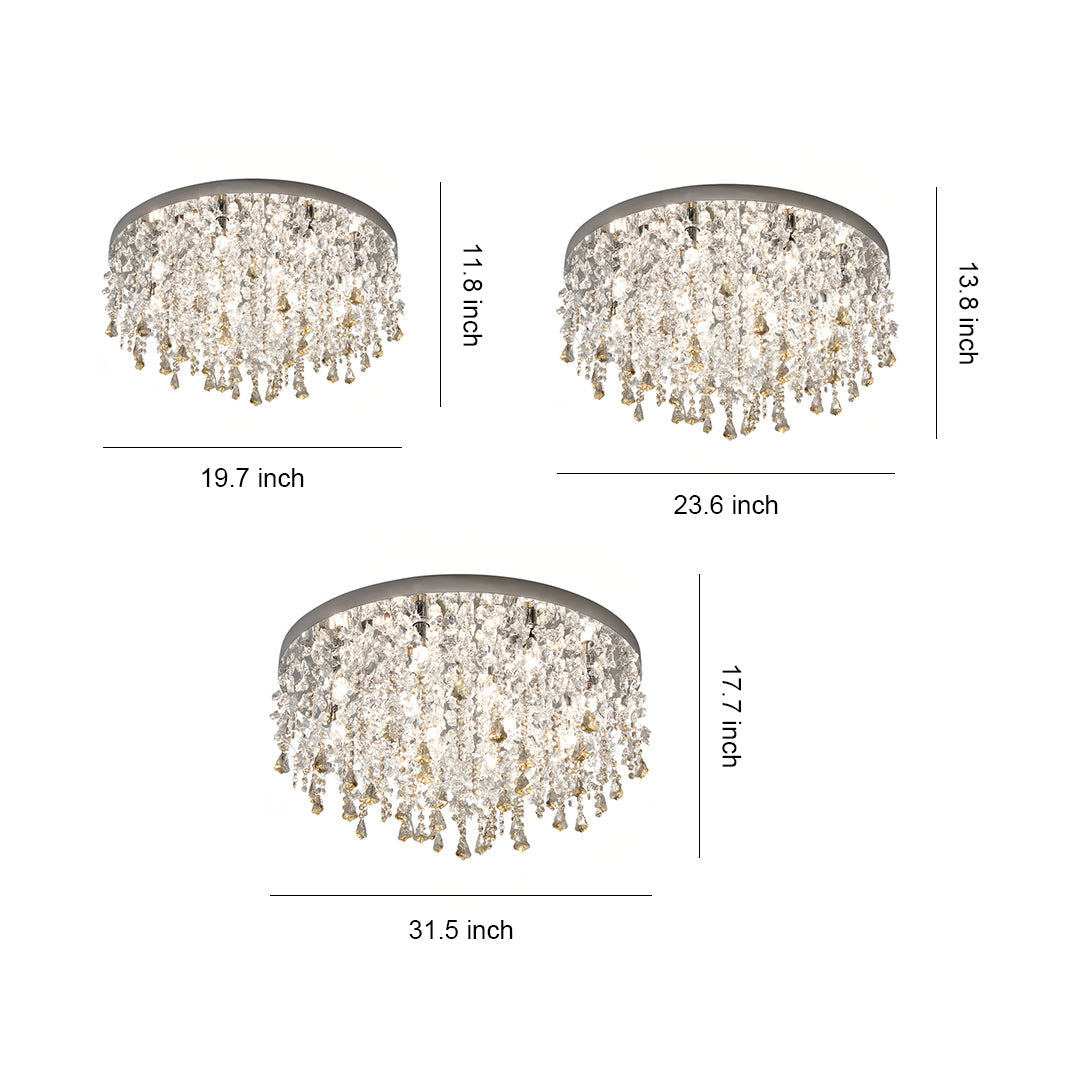 Glass Flush Mount Ceiling Light French Eye-Caring Creative Light