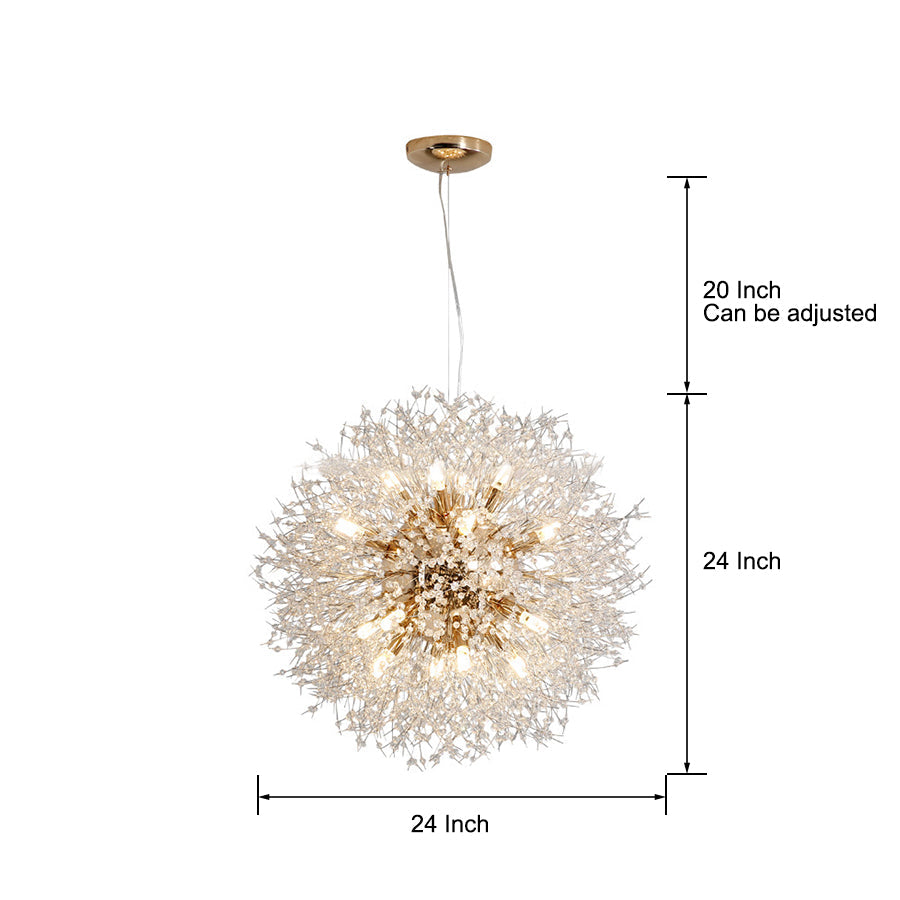 24'' Shrub Inspired LED Vintage Chandelier Pendant Light Hanging Lamp