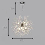 Innovative Modern Globe Design dandelion Chandelier Crystal Metal Ceiling Light