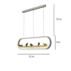 Rounded Corners Rectangular Modern Pendant Lights Ceiling Light