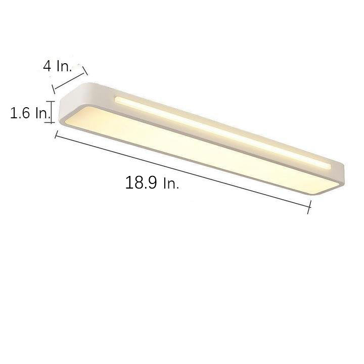Black/White Rectangular LED Flush Mount Ceiling Lighting
