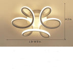 Waves Flower LED Modern Ceiling Light Fixture Flush Mount Lighting Ceiling Lamp