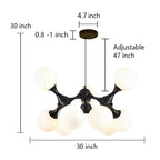 Modern Globe Sputnik Chandelier Bubble Chandelier 9 Bulbs