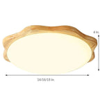 Circles Waves Minimalist Flush Mount Light LED Wood Ceiling Lights
