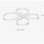Circle Flower Design Dimmable LED Modern Ceiling Light Flush Mount Lighting