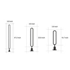 Sleek Black Oval Ring LED Solar Lights Modern Outdoor Minimalist Design