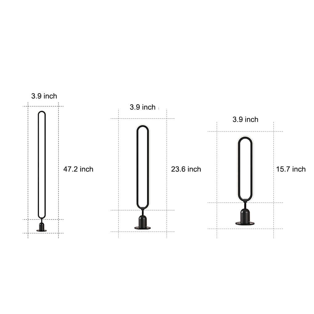 Sleek Black Oval Ring LED Solar Lights Modern Outdoor Minimalist Design