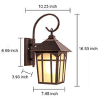 Retro Waterproof Iron Glass Modern Outdoor Wall Lights Wall Sconces Lighting
