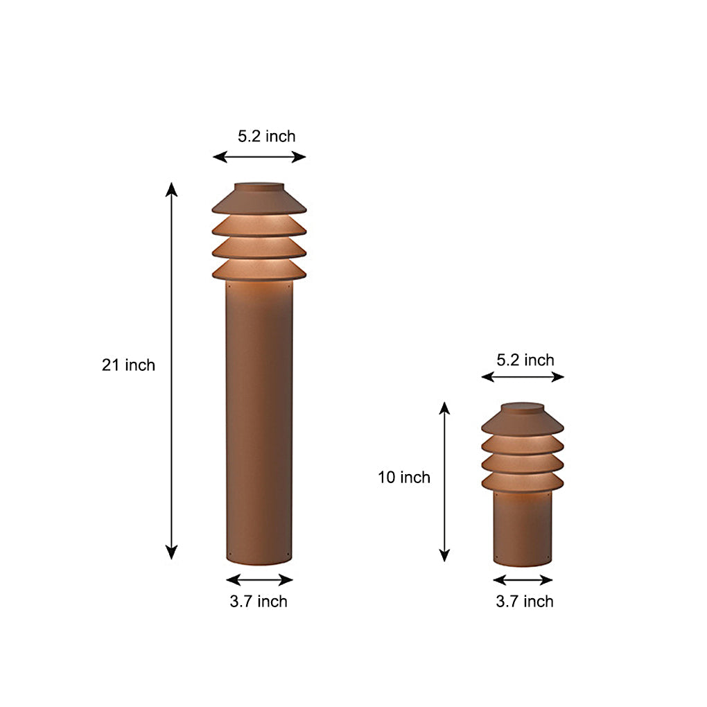 Modern Aluminum LED Outdoor Cylinder Light Versatile Garden and Pathway Illumination