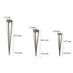 Adjustable RGB Solar LED Pathway Light Square Top & Conical Base Outdoor Lawn Lighting