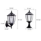 [Open-Box] Led Waterproof Black Vintage Outdoor Solar Fence Post Lights with Remote