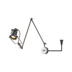 Nickel Swing Arm Sconce Industrial Adjustable LED Light