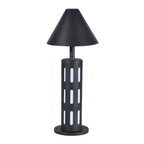 Black Path Lights Industrial Perforated Cylindrical Garden Light