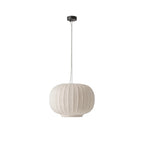 White Modern Chandelier Wabi-Sabi Silk Fabric Ceiling Light