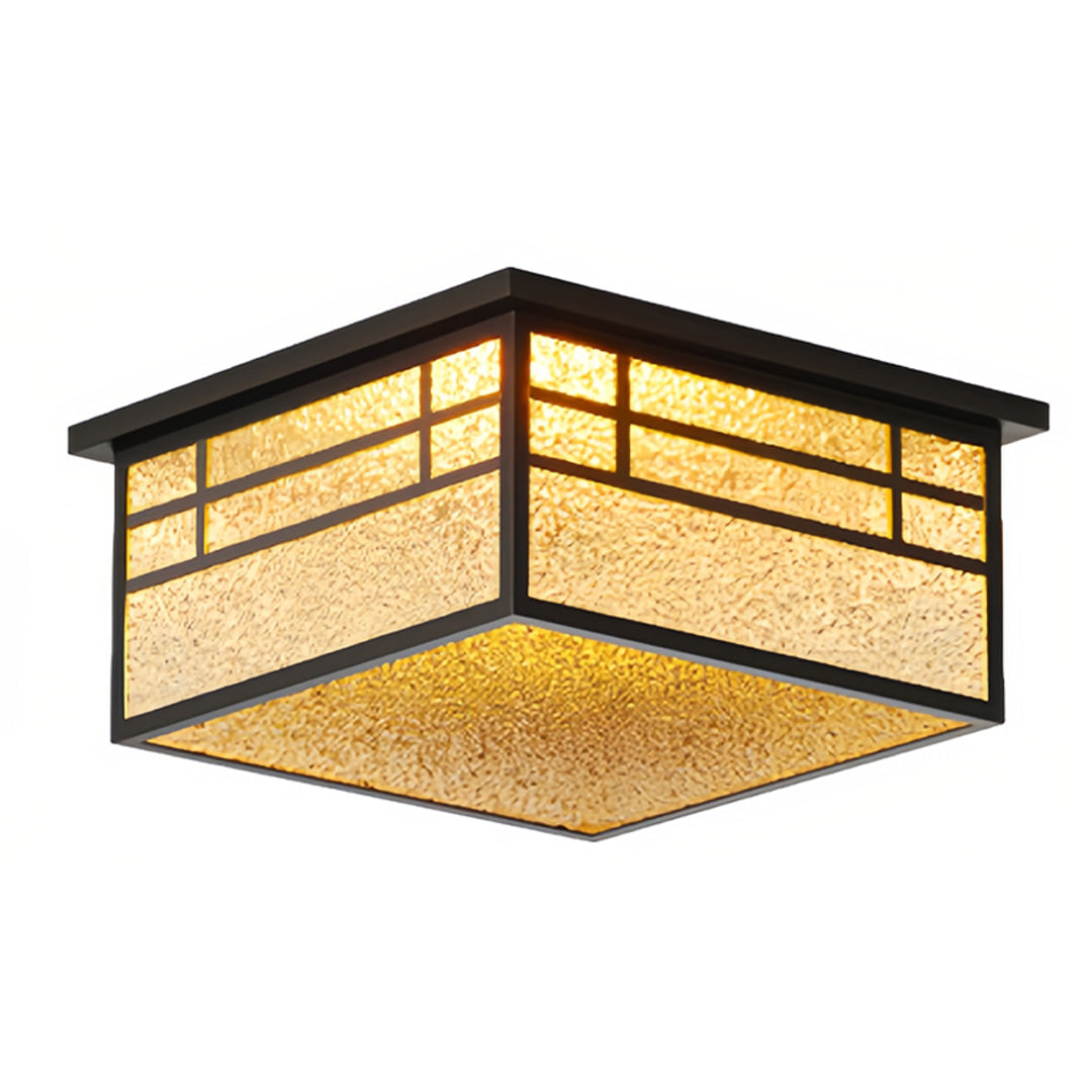 Square Flush Mount Ceiling Light Outdoor Waterproof Courtyard Light