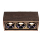 LED Recessed Downlights Walnut colored Stylish Multi-Head Lights