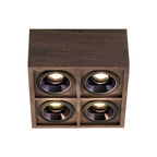 LED Recessed Downlights Walnut colored Stylish Multi-Head Lights