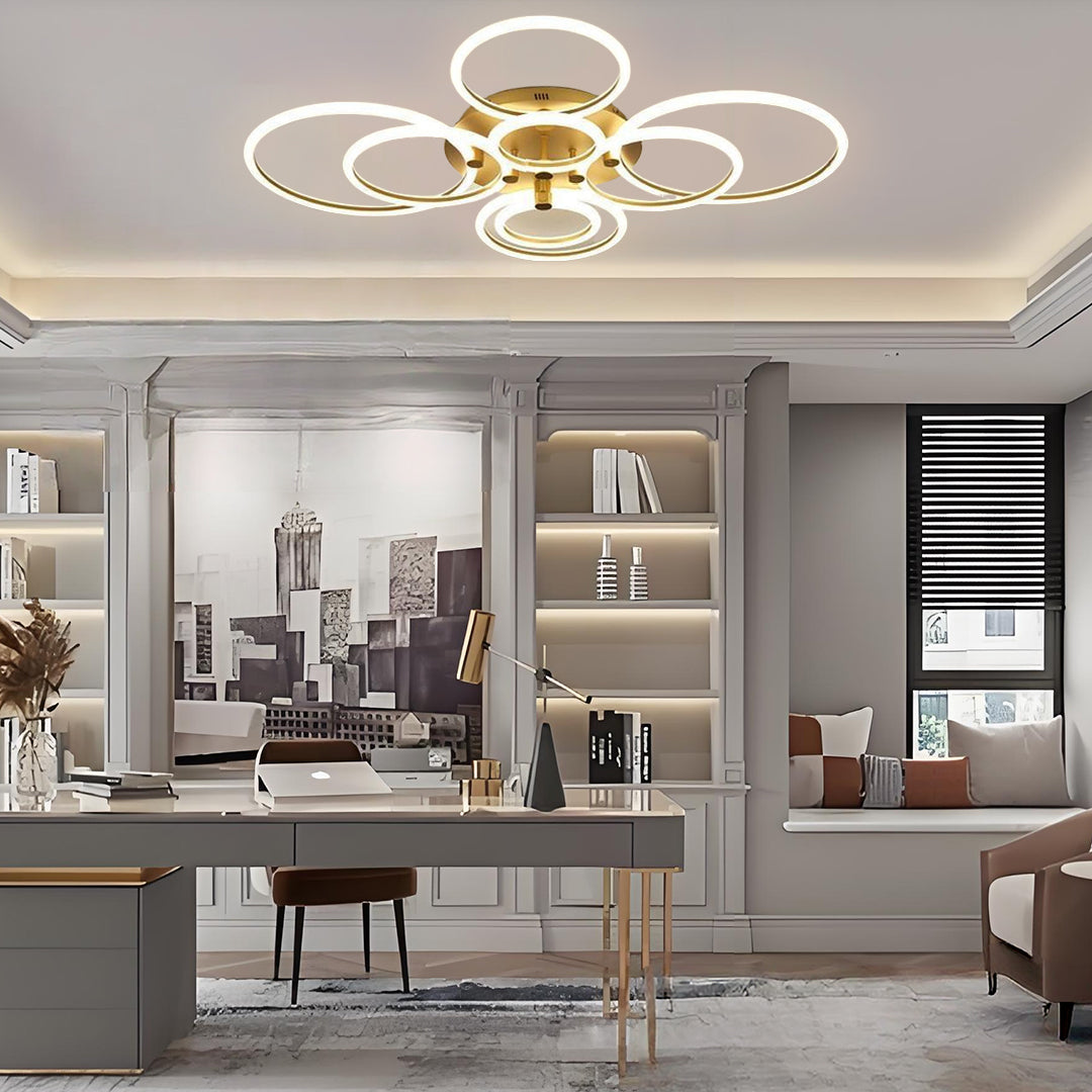 Circular Ring Dimmable LED Modern Flush Mount Lighting Ceiling Lights