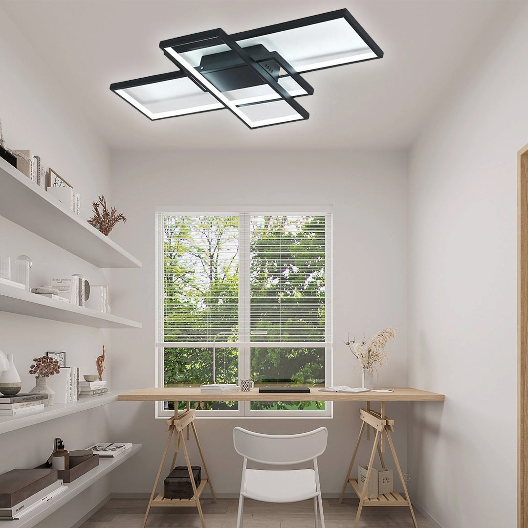 Display Of Rectangles Abstract LED Flush Mount Ceiling Lights