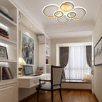 6 Circle Geometric LED Flush Mount Ceiling Light