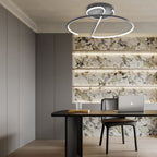 Semi Circle Streamlined Metal Dimmable LED Modern Ceiling Light Fixture