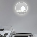 Modern Aluminum LED Moon Patterned Wall Sconce