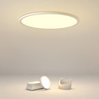 Soft White Round Industrial Black Flush Mount Ceiling Lights for Kitchen Dining Room
