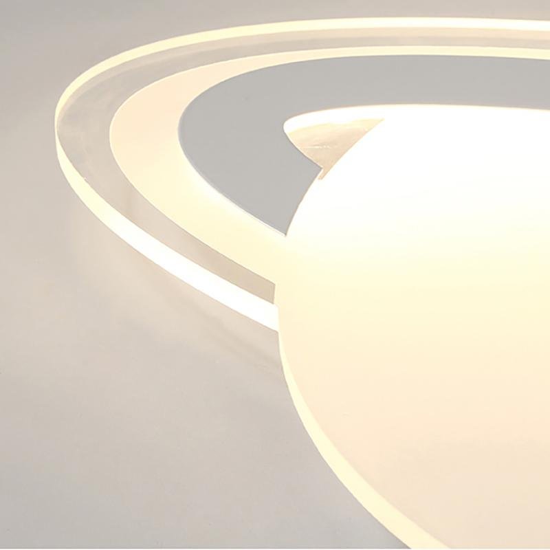 Modern Planet Shaped Flush Mount Lights Dimmable LED Ceiling Lights with Remote