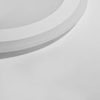 Modern Round Industrial Flush Mount White Ceiling Light for Bedroom
