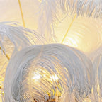 Semi Flush Mount Ceiling Lighting Nordic Feather Decor Light