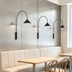 Wall Arm Light Creative Black Long Rod Decorative Iron Art Lamp