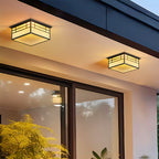Square Flush Mount Ceiling Light Outdoor Waterproof Courtyard Light