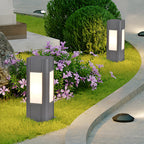 Square Path Lights Industrial Black Garden Outdoor Waterproof Lamp