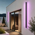 Outdoor Strip Wall Light Black Linear LED Integrated Light