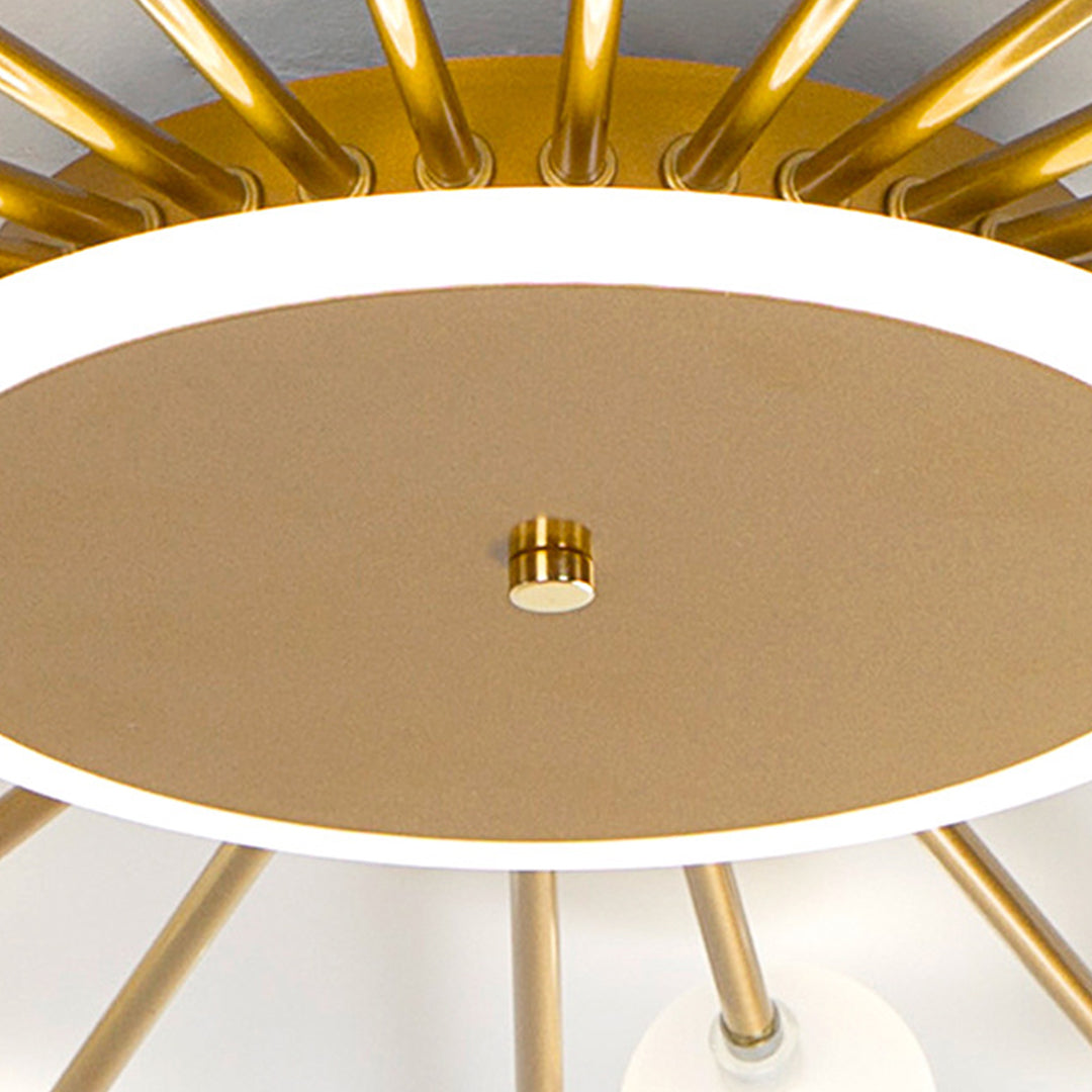 Glass Flush Mount Light Minimalist Sputnik Style Luxury Ceiling Light