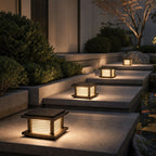Solar Pillar Lights Modern Outdoor Waterproof Column Lamp