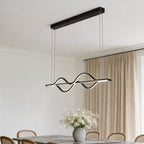 Simple Long Waves Lines 3 Step Dimming Modern Dining Room Chandeliers
