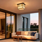 Square Flush Mount Ceiling Light Outdoor Waterproof Courtyard Light
