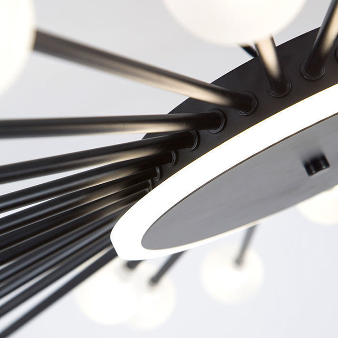 Glass Flush Mount Light Minimalist Sputnik Style Luxury Ceiling Light