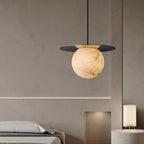 Ball Pendant Lights Nordic Natural Marble Full Copper Dining Table Lamp